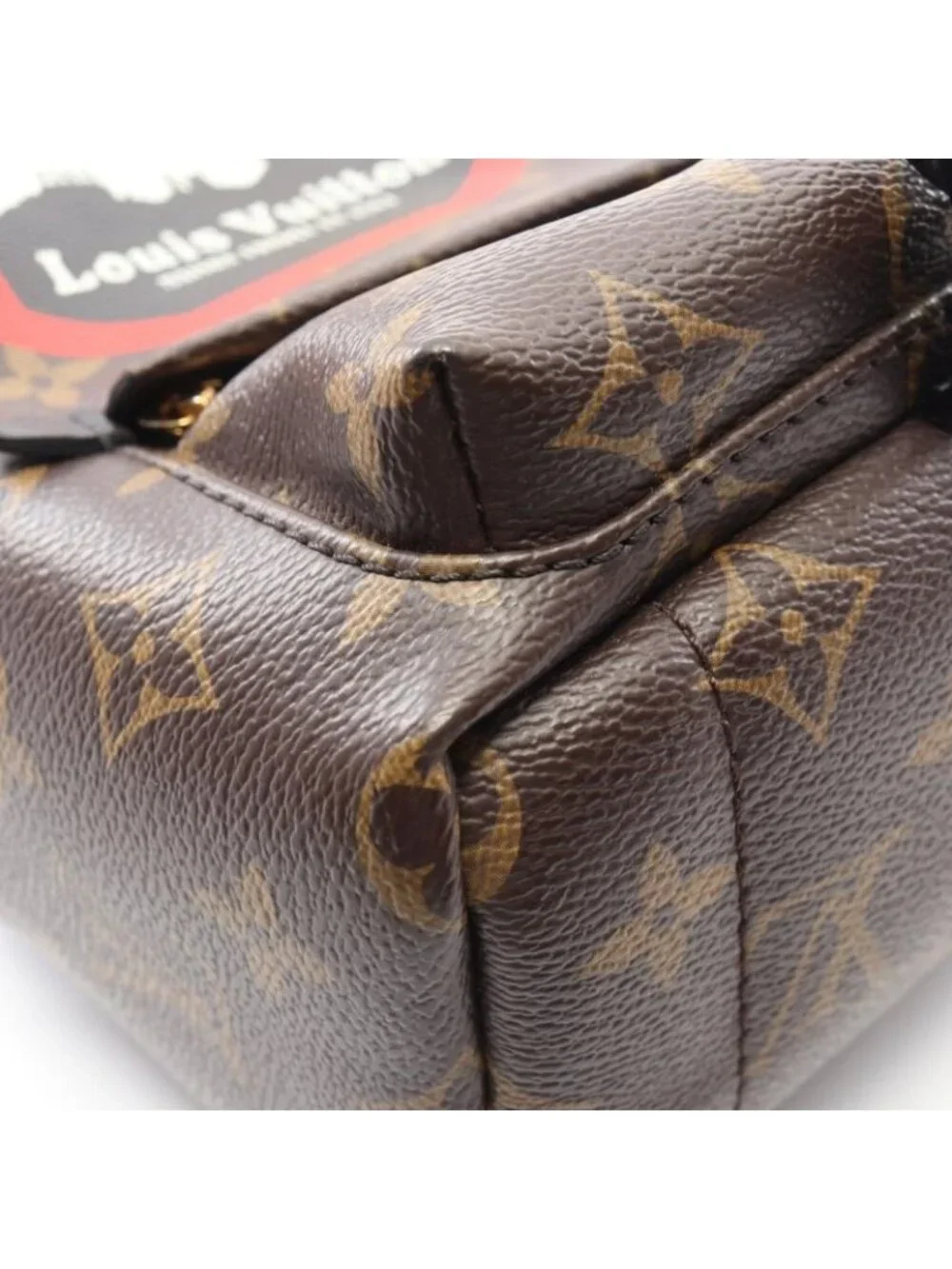 Louis Vuitton Backpack Palm Spring Mini Monogram World Tour Canvas Leather - Picture 7 of 10